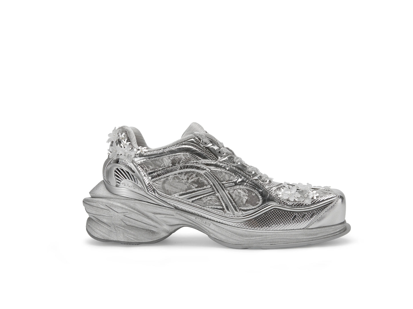 ATCROX&Florentinaleinter Co-branded cowhide square-toed beaded sports shoes