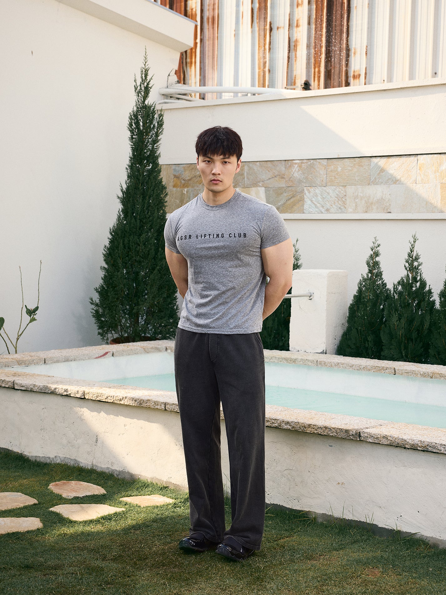 BAMBOO STRIPE PRINT TEE