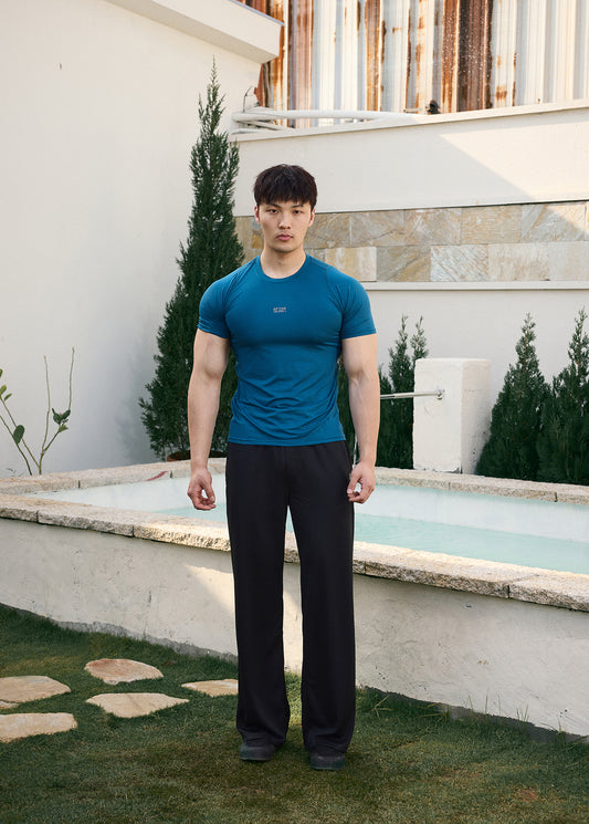FLATLOCK SEAM FITNESS SHORT SLEEVE TOP