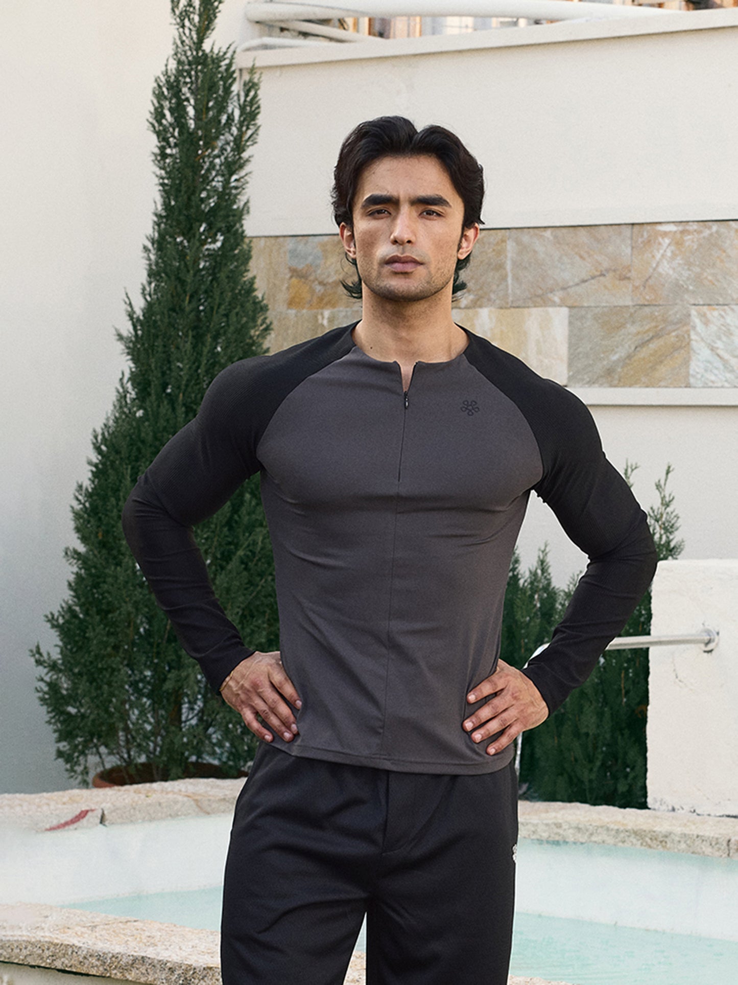 HALF ZIP COMPRESSION LONG SLEEVE