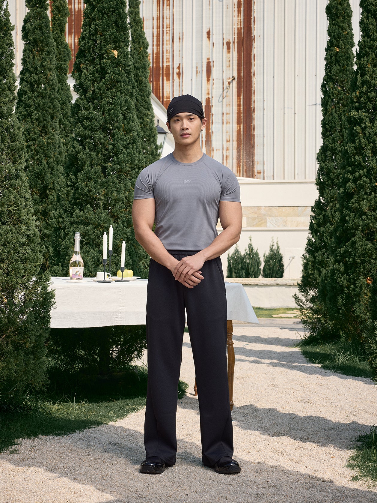 SLIGHT FLARE TAILORED CASUAL PANTS