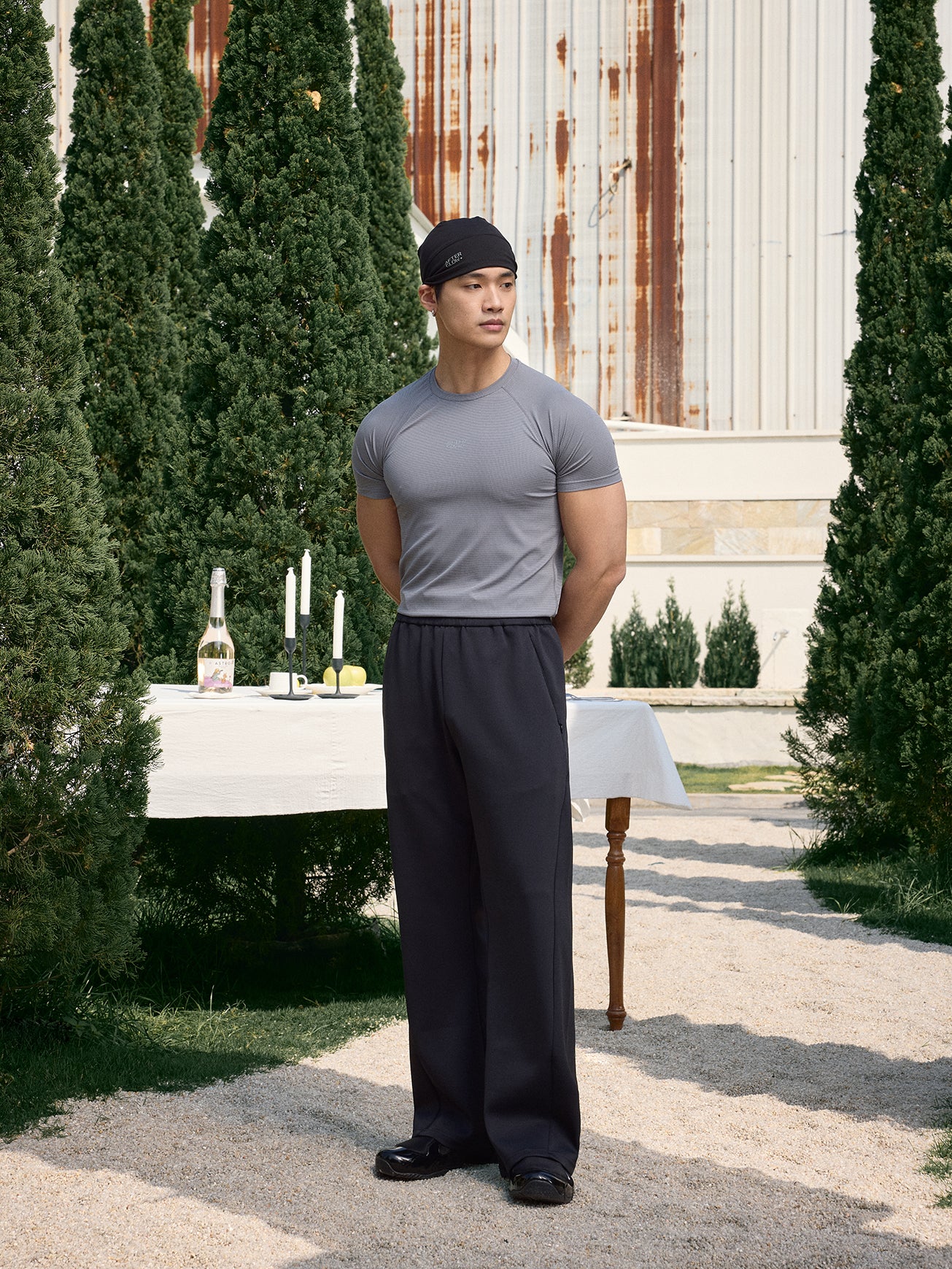 SLIGHT FLARE TAILORED CASUAL PANTS