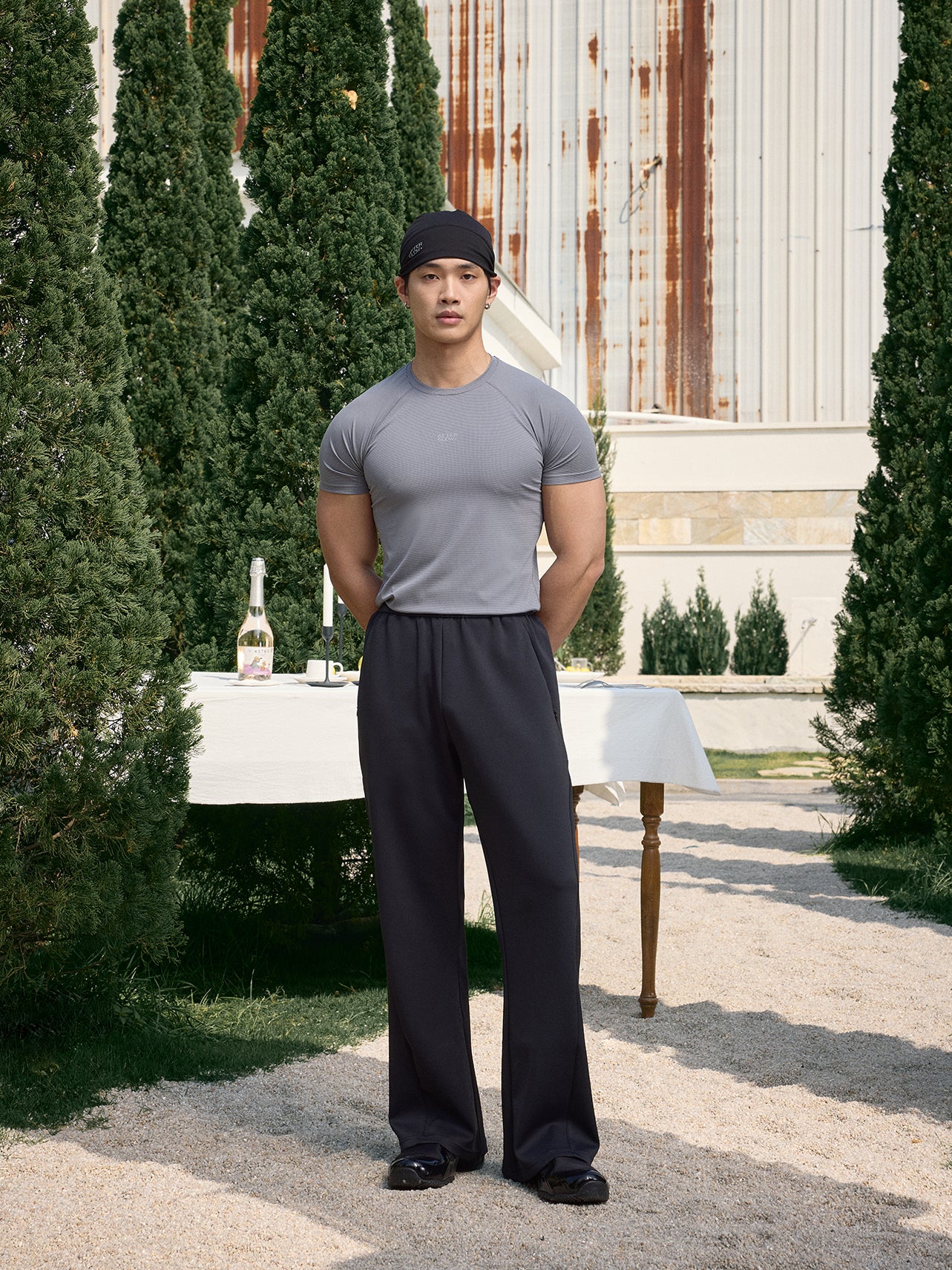 SLIGHT FLARE TAILORED CASUAL PANTS