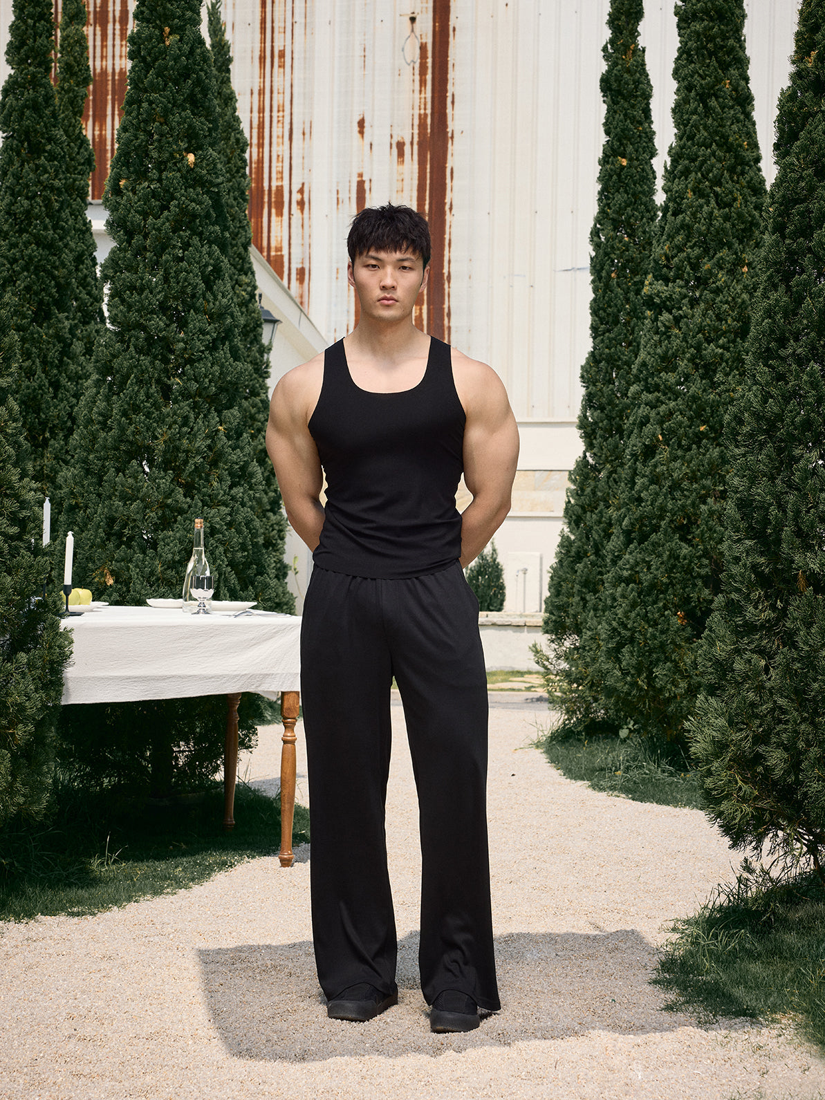 TENCEL U-NECK CUT VEST