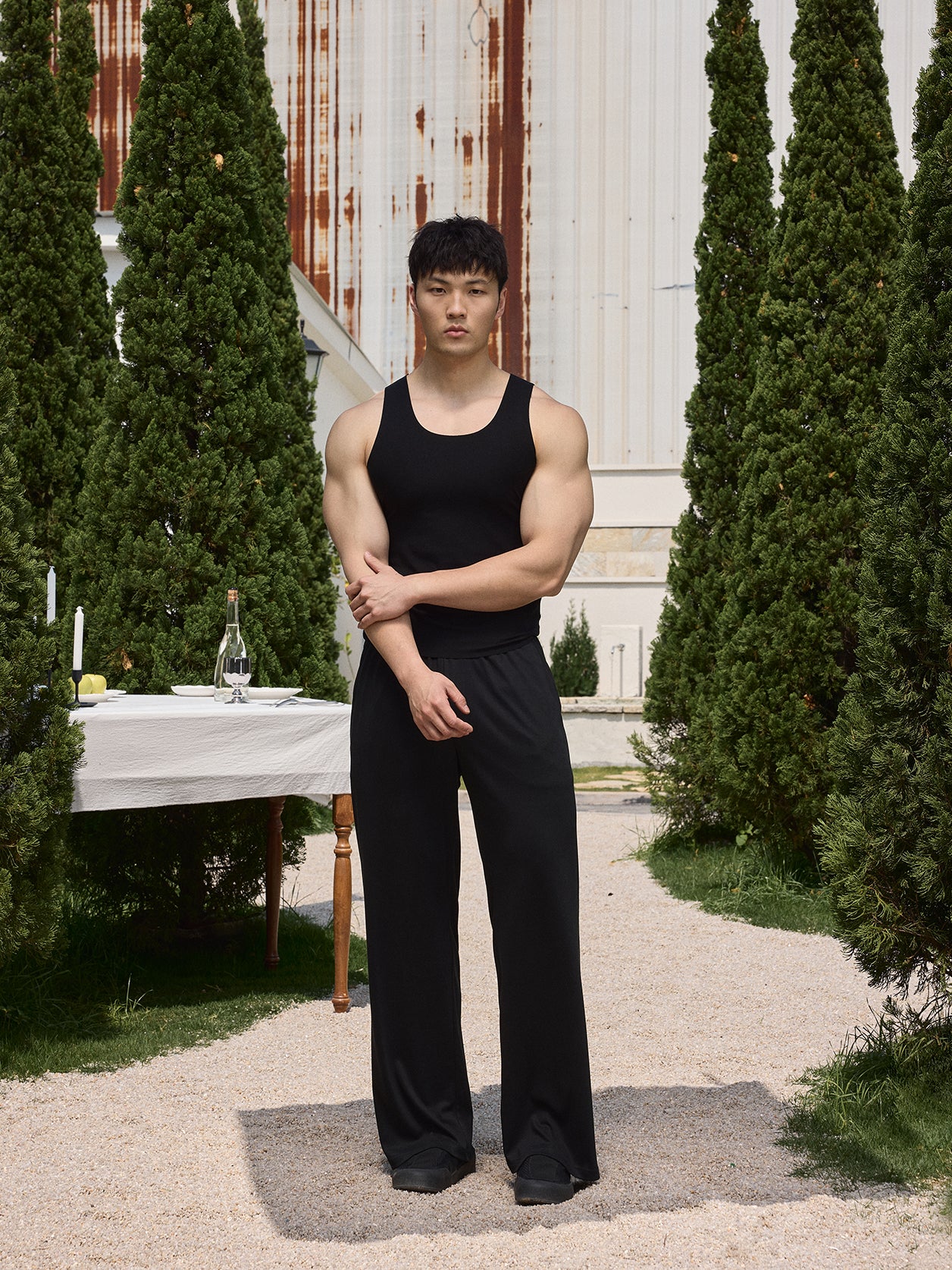 TENCEL U-NECK CUT VEST