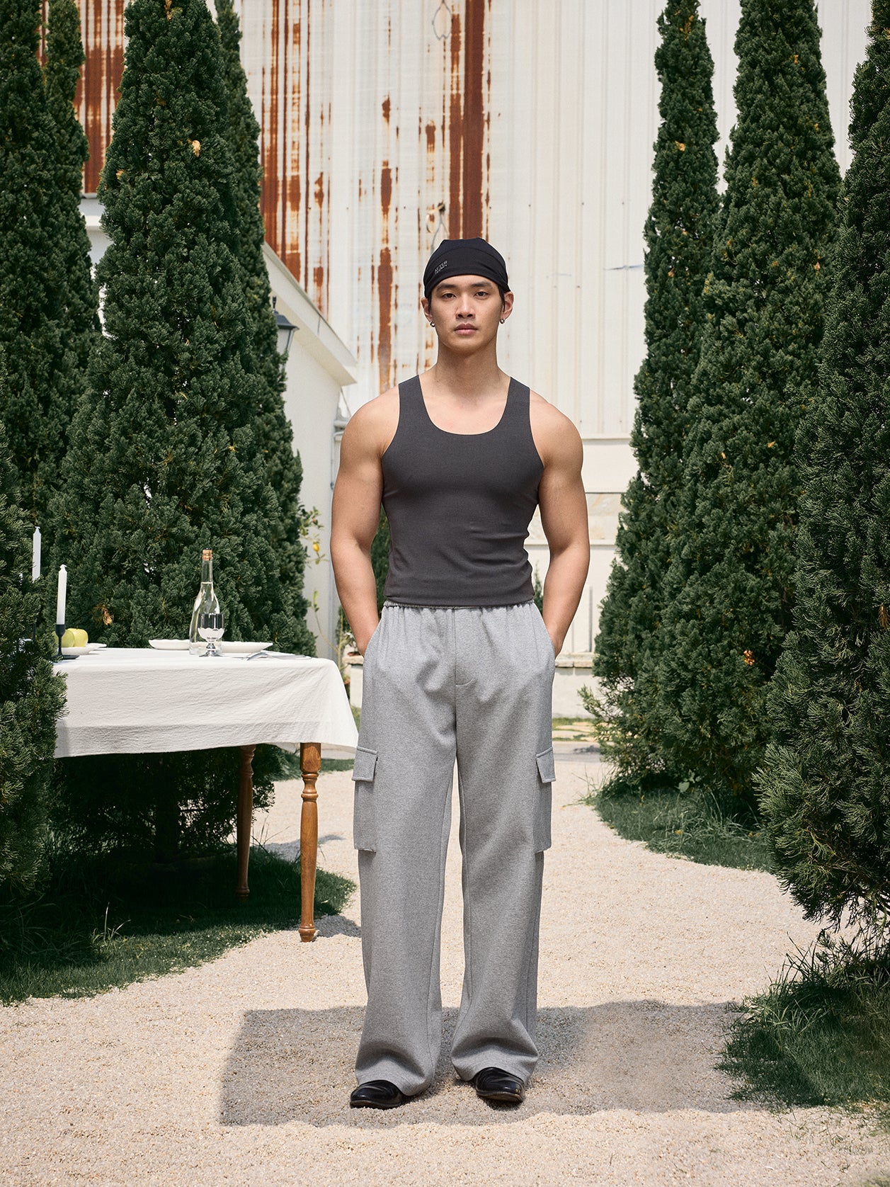 TENCEL U-NECK CUT VEST