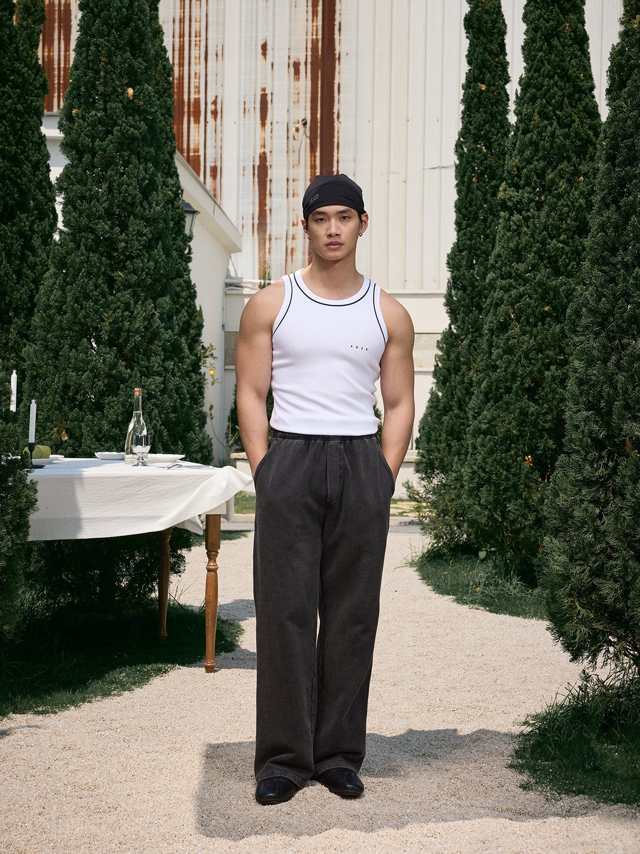 SIDE WEBBING SLIM FIT SPORTS VEST