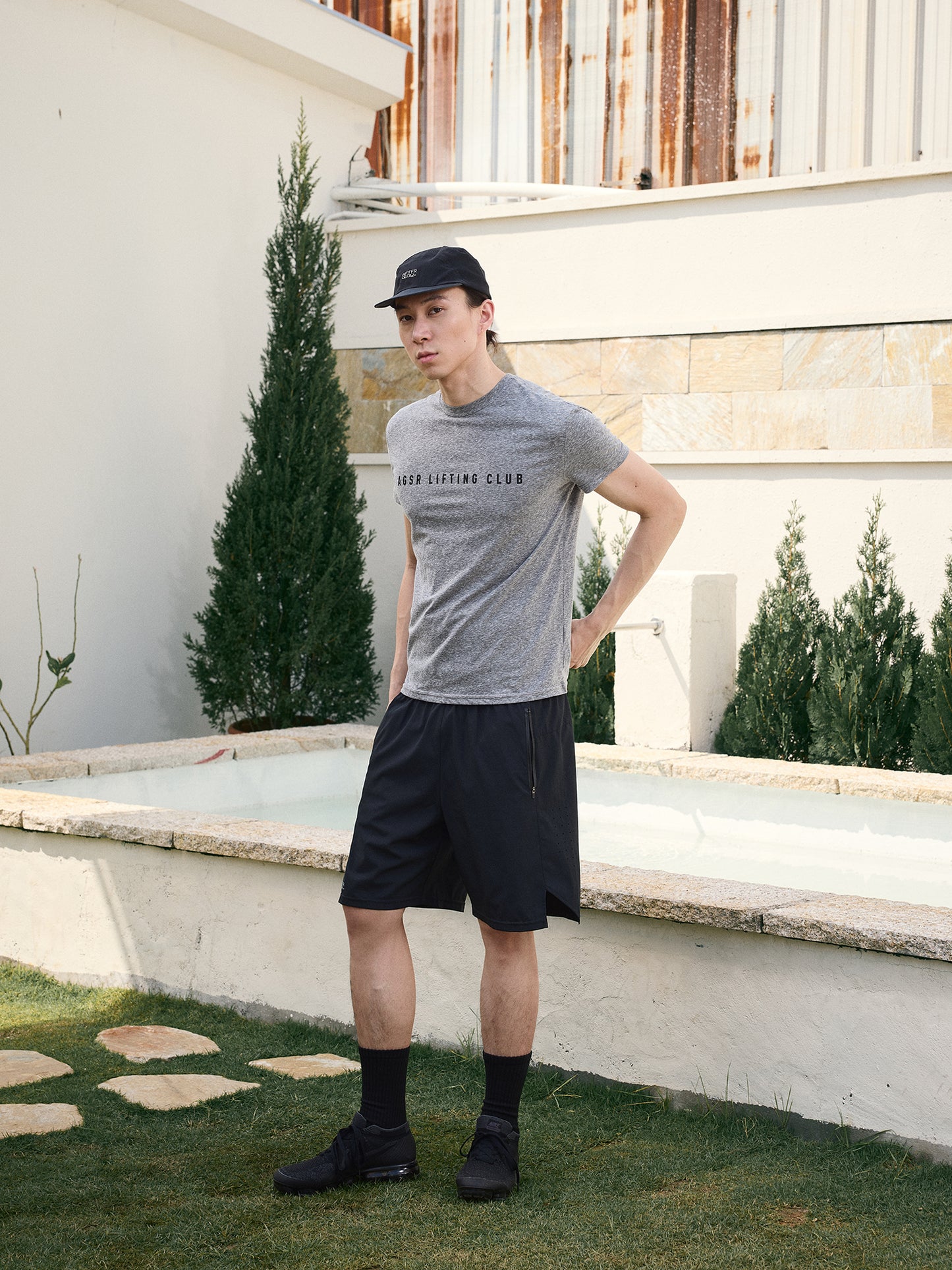 BAMBOO STRIPE PRINT TEE