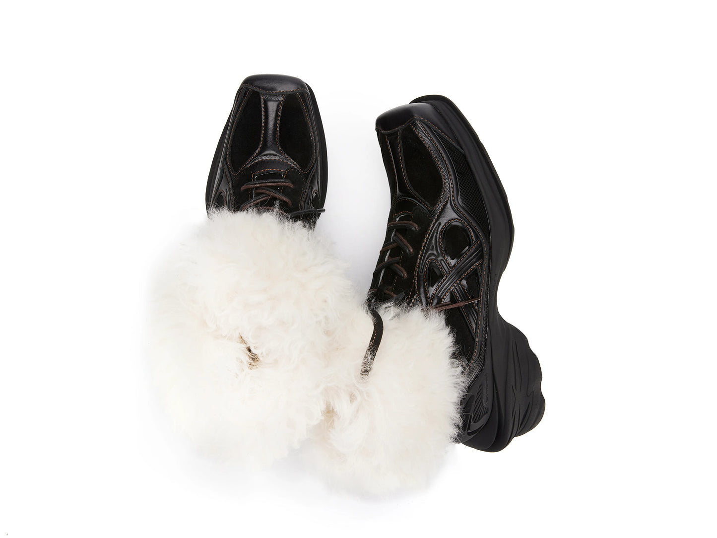 ATCROX TRIPLE S Oil-wax cowhide fur sports boots
