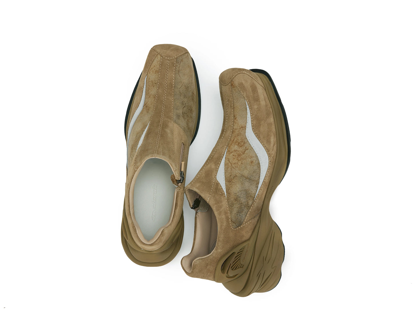 ATCROX PUMICE Hand-tie-dyed sheepskin and cowhide vintage sports shoes